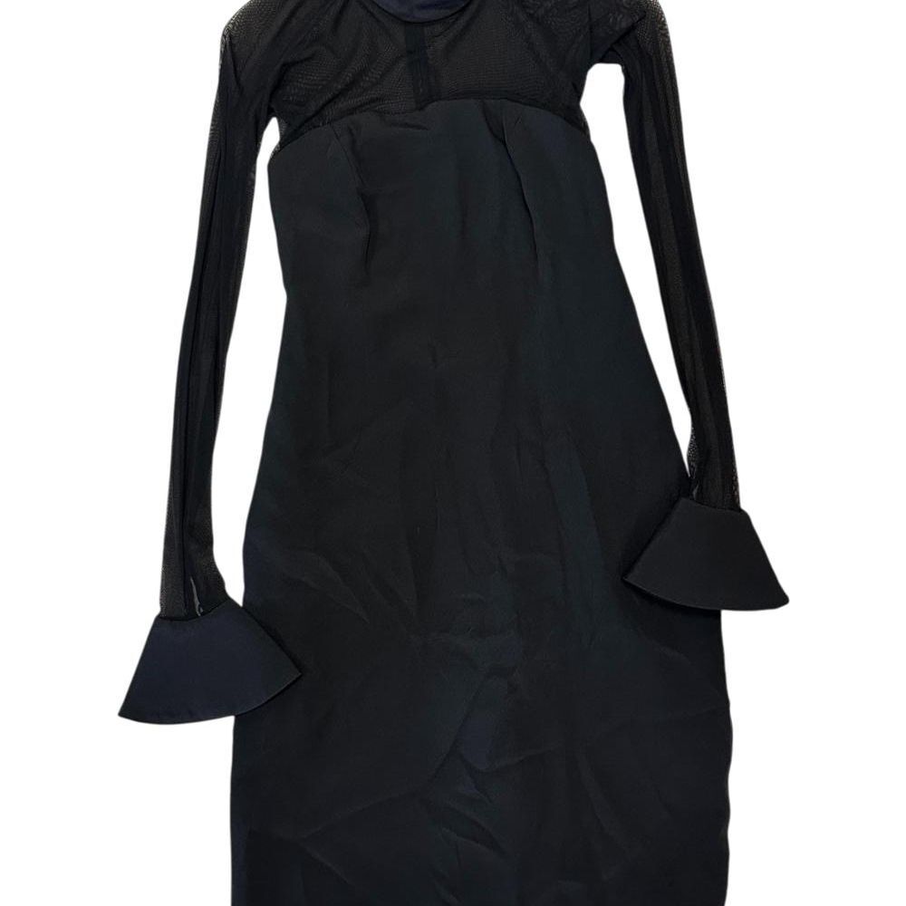Vera Wang Black Long Sleeve Dress (Can448)